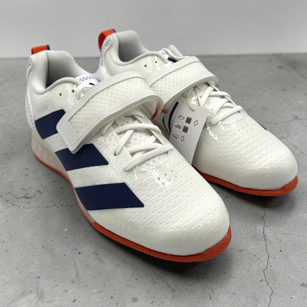 Adidas Adipower Weightlifting 3 Men's 9 Cloud White‎ Blue JP9872 Lifting New - Picture 5 of 9